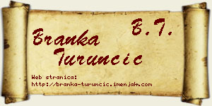 Branka Turunčić vizit kartica